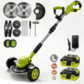 3-in-1 Cordless Lawn Trimmer with 2×21V Batteries, Lightweight Grass Cutter & Edger for Small to Medium Yards